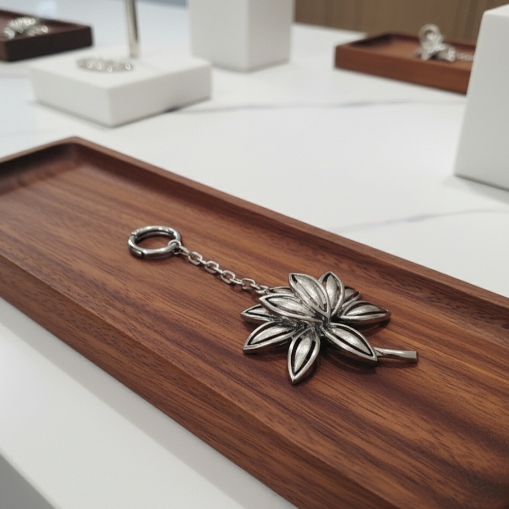 Lotus Flower 3D Bag Charm NWT